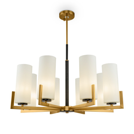 Lampa wisząca szklana czarno-mosiężna 8-punktowa MOD089PL-08BS z serii Fortano - Lampy Maytoni