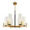 Lampa wisząca szklana czarno-mosiężna 6-punktowa MOD089PL-06BS z serii Fortano - Lampy Maytoni