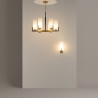 Lampa wisząca szklana czarno-mosiężna 6-punktowa MOD089PL-06BS z serii Fortano - Lampy Maytoni