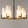 Lampa wisząca szklana czarno-mosiężna 6-punktowa MOD089PL-06BS z serii Fortano - Lampy Maytoni