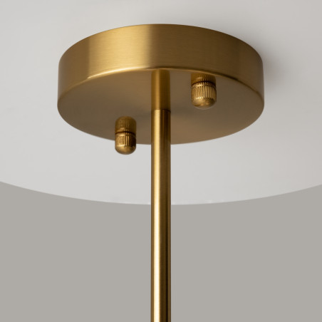 Lampa wisząca szklana czarno-mosiężna 6-punktowa MOD089PL-06BS z serii Fortano - Lampy Maytoni