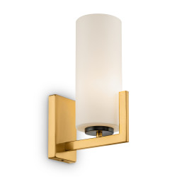 Kinkiet szklany czarno-mosiężny MOD089WL-01BS z serii Fortano - Lampy Maytoni