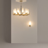 Lampa wisząca szklana czarno-mosiężna 10-punktowa MOD089PL-10BS z serii Fortano - Lampy Maytoni