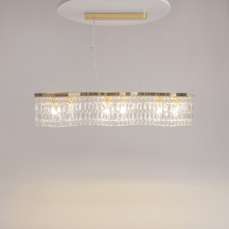 Lampa wisząca kryształowa złota 6-punktowa DIA005PL-06G z serii Dune - Lampy Maytoni