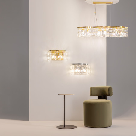 Lampa wisząca kryształowa złota 6-punktowa DIA005PL-06G z serii Dune - Lampy Maytoni