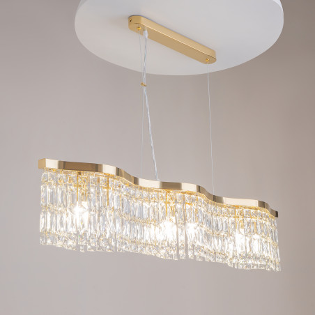 Lampa wisząca kryształowa złota 6-punktowa DIA005PL-06G z serii Dune - Lampy Maytoni