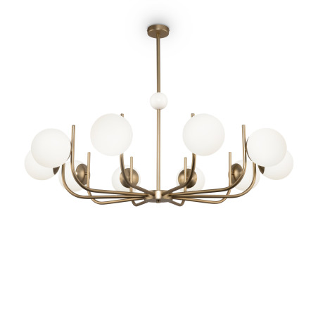 Lampa wisząca szklana mosiężna 10-punktowa MOD109PL-10BS z serii Rendez-vous - Lampy Maytoni