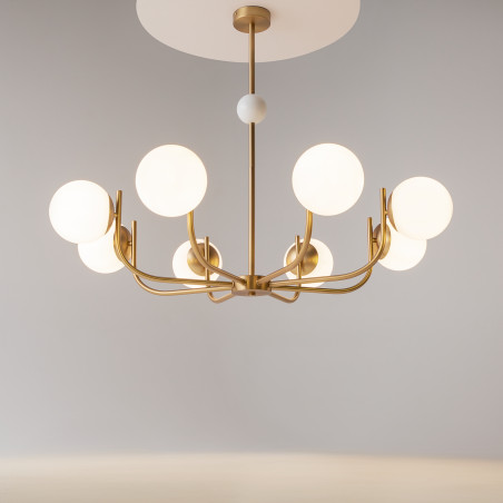 Lampa wisząca szklana brązowa 8-punktowa MOD109PL-08BS z serii Rendez-vous - Lampy Maytoni