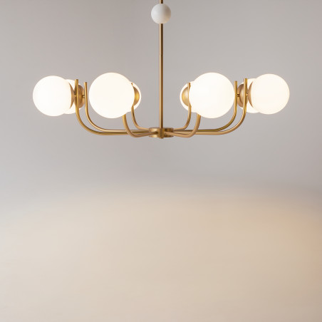 Lampa wisząca szklana brązowa 8-punktowa MOD109PL-08BS z serii Rendez-vous - Lampy Maytoni