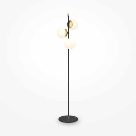 Lampa podłogowa szklana czarna 3-punktowa MOD048FL-03G z serii Nostalgia - Lampy Maytoni