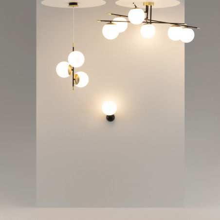 Kinkiet szklany czarny MOD048WL-01G z serii Nostalgia - Lampy Maytoni