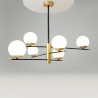 Lampa wisząca szklana czarna 6-punktowa MOD048PL-06G z serii Nostalgia - Lampy Maytoni