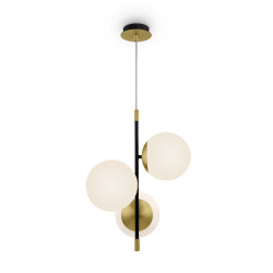 Lampa wisząca szklana czarna 3-punktowa MOD048PL-03G z serii Nostalgia - Lampy Maytoni