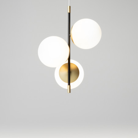 Lampa wisząca szklana czarna 3-punktowa MOD048PL-03G z serii Nostalgia - Lampy Maytoni