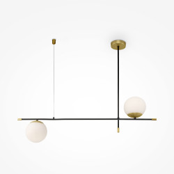 Lampa wisząca szklana czarna 2-punktowa MOD048PL-02G z serii Nostalgia - Lampy Maytoni