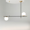 Lampa wisząca szklana czarna 2-punktowa MOD048PL-02G z serii Nostalgia - Lampy Maytoni