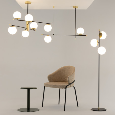 Lampa wisząca szklana czarna 2-punktowa MOD048PL-02G z serii Nostalgia - Lampy Maytoni