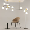 Lampa wisząca szklana czarna 2-punktowa MOD048PL-02G z serii Nostalgia - Lampy Maytoni