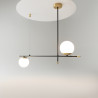 Lampa wisząca szklana czarna 2-punktowa MOD048PL-02G z serii Nostalgia - Lampy Maytoni