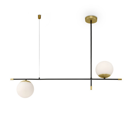 Lampa wisząca szklana czarna 2-punktowa MOD048PL-02G z serii Nostalgia - Lampy Maytoni