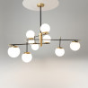 Lampa wisząca szklana czarna 9-punktowa MOD048PL-09G z serii Nostalgia - Lampy Maytoni