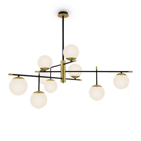 Lampa wisząca szklana czarna 9-punktowa MOD048PL-09G z serii Nostalgia - Lampy Maytoni
