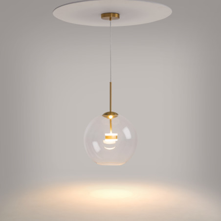 Lampa wisząca szklana złota MOD056PL-L12G3K z serii Cometa - Lampy Maytoni