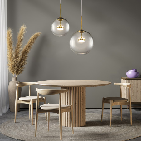 Lampa wisząca szklana złota MOD056PL-L12G3K z serii Cometa - Lampy Maytoni
