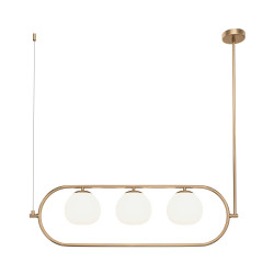 Lampa wisząca szklana mosiężna 3-punktowa MOD221PL-03BS z serii Erich - Lampy Maytoni