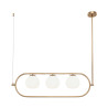 Lampa wisząca szklana mosiężna 3-punktowa MOD221PL-03BS z serii Erich - Lampy Maytoni