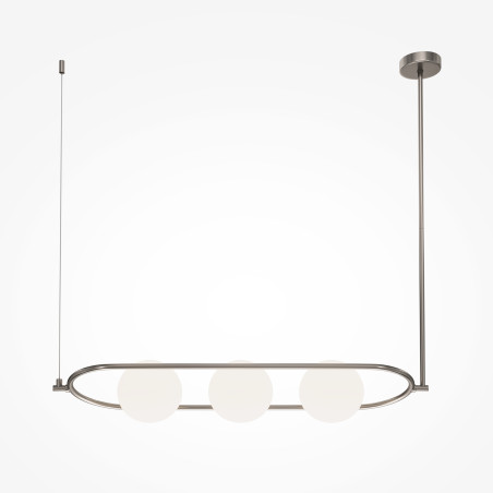 Lampa wisząca szklana niklowa 3-punktowa MOD221PL-03N z serii Erich - Lampy Maytoni
