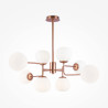 Lampa wisząca szklana mosiężna 8-punktowa MOD221-PL-08-G z serii Erich - Lampy Maytoni