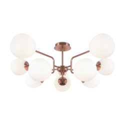 Lampa wisząca szklana mosiężna 10-punktowa MOD221PL-10G z serii Erich - Lampy Maytoni