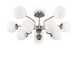 Lampa wisząca szklana niklowa 10-punktowa MOD221PL-10N z serii Erich - Lampy Maytoni