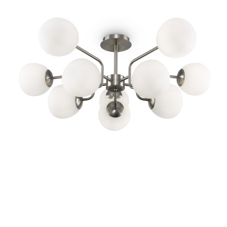Lampa wisząca szklana niklowa 10-punktowa MOD221PL-10N z serii Erich - Lampy Maytoni
