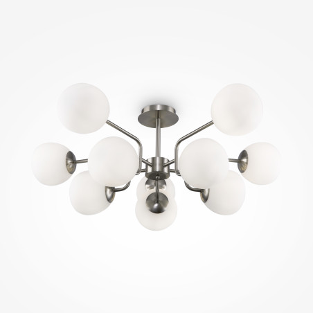 Lampa wisząca szklana niklowa 10-punktowa MOD221PL-10N z serii Erich - Lampy Maytoni