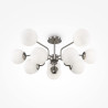 Lampa wisząca szklana niklowa 10-punktowa MOD221PL-10N z serii Erich - Lampy Maytoni