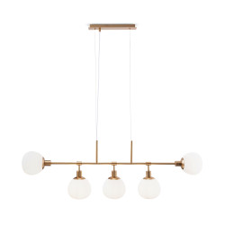 Lampa wisząca szklana mosiężna 5-punktowa MOD221-PL-05-G z serii Erich - Lampy Maytoni