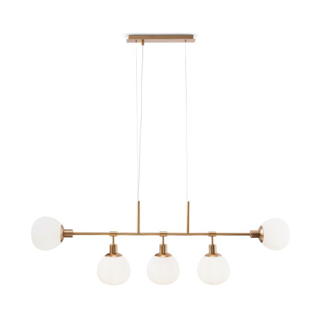Lampa wisząca szklana mosiężna 5-punktowa MOD221-PL-05-G z serii Erich - Lampy Maytoni