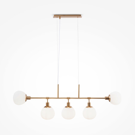 Lampa wisząca szklana mosiężna 5-punktowa MOD221-PL-05-G z serii Erich - Lampy Maytoni