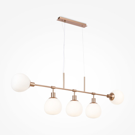 Lampa wisząca szklana mosiężna 5-punktowa MOD221-PL-05-G z serii Erich - Lampy Maytoni