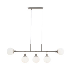 Lampa wisząca szklana niklowa 5-punktowa MOD221-PL-05-N z serii Erich - Lampy Maytoni
