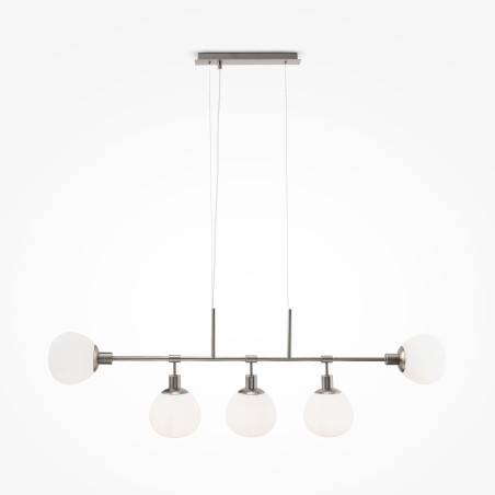 Lampa wisząca szklana niklowa 5-punktowa MOD221-PL-05-N z serii Erich - Lampy Maytoni