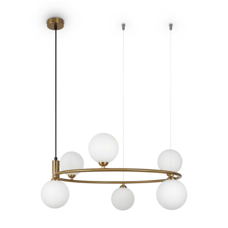 Lampa wisząca szklana miedziana 6-punktowa MOD013PL-06BS1 z serii Ring - Lampy Maytoni