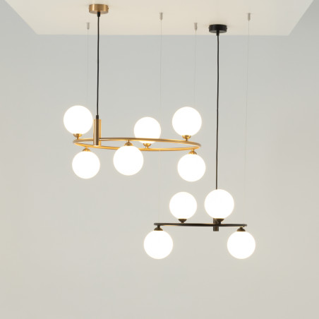 Lampa wisząca szklana miedziana 6-punktowa MOD013PL-06BS1 z serii Ring - Lampy Maytoni