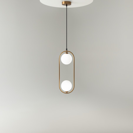 Lampa wisząca szklana miedziana 2-punktowa MOD013PL-02BS1 z serii Ring - Lampy Maytoni