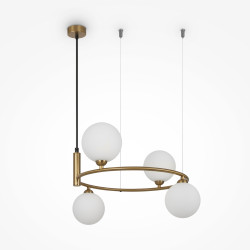 Lampa wisząca szklana miedziana 4-punktowa MOD013PL-04BS1 z serii Ring - Lampy Maytoni