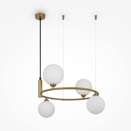 Lampa wisząca szklana miedziana 4-punktowa MOD013PL-04BS1 z serii Ring - Lampy Maytoni