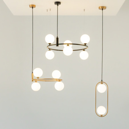 Lampa wisząca szklana miedziana 4-punktowa MOD013PL-04BS1 z serii Ring - Lampy Maytoni