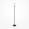 Lampa podłogowa szklana czarna MOD013FL-01B z serii Ring - Lampy Maytoni